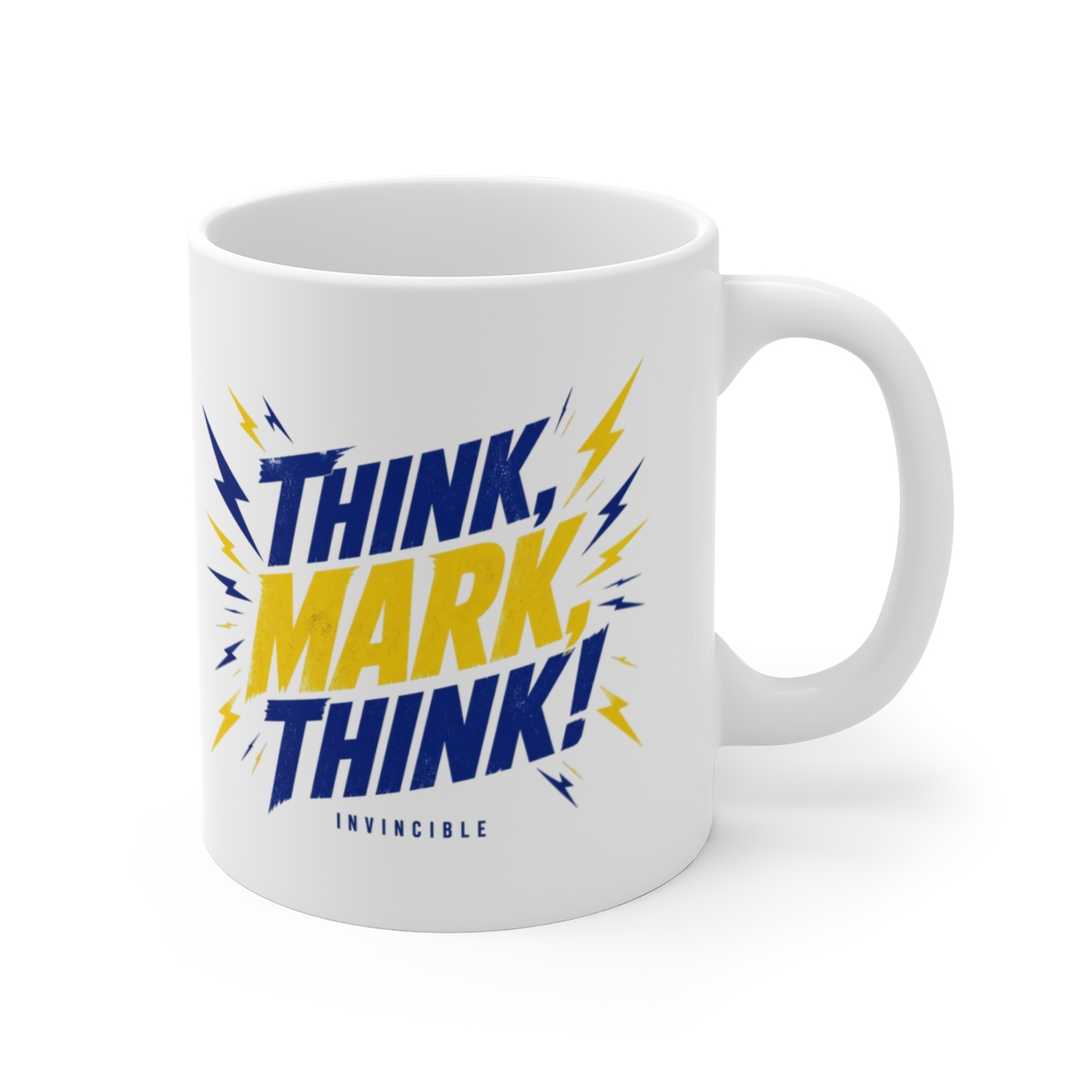 Invincible "Think, Mark, Think!" White Mug