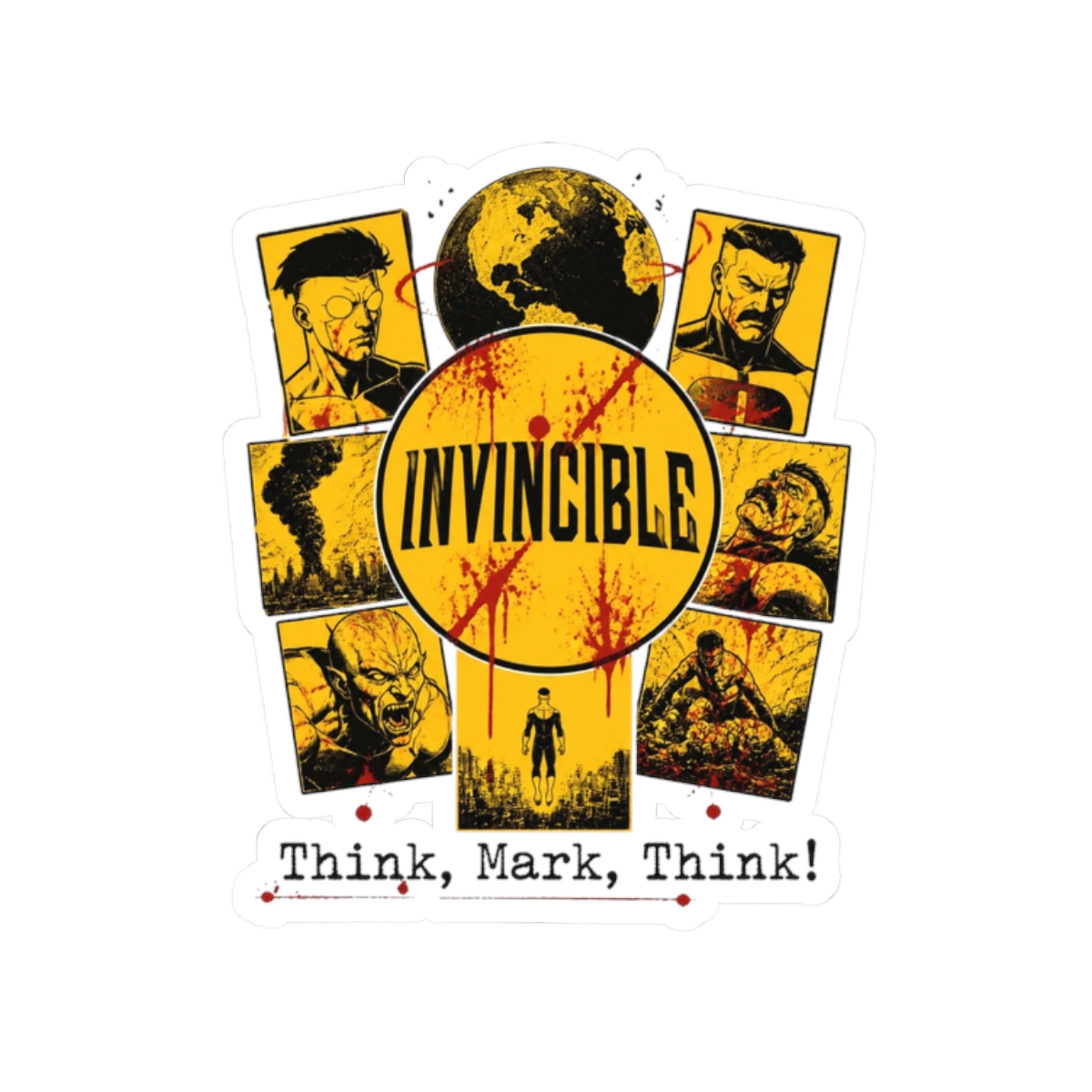 Invincible "Title Card" Sticker - alternate angle 1, merchandise