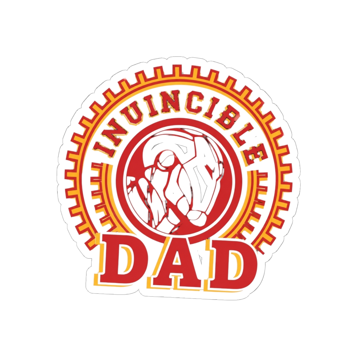 Iron Man Invincible Dad Logo Sticker