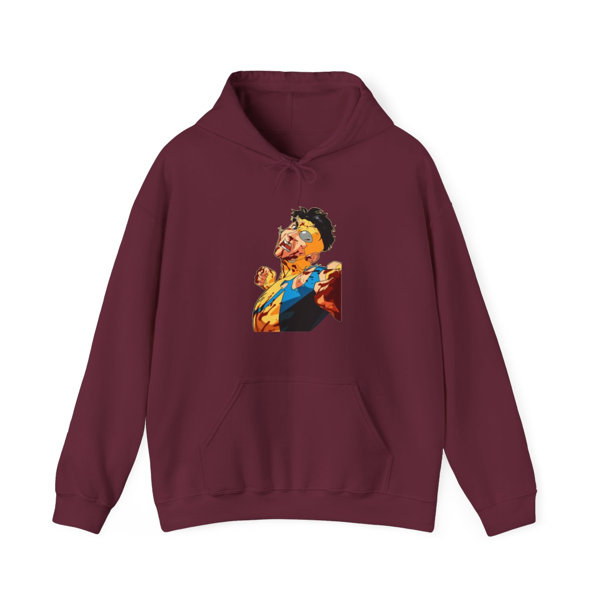 Invincible Hoodie Mark Grayson Battle Damage Jumper - alternate angle 3, merchandise